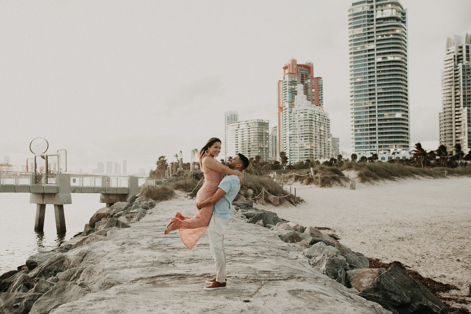 engagement session at the beach 