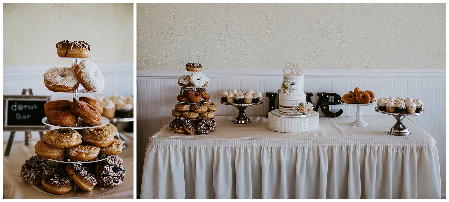 wedding cake and donuts 