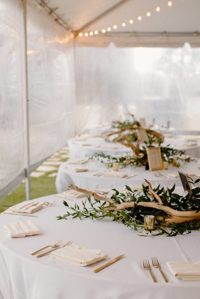 wedding decor with greenery 