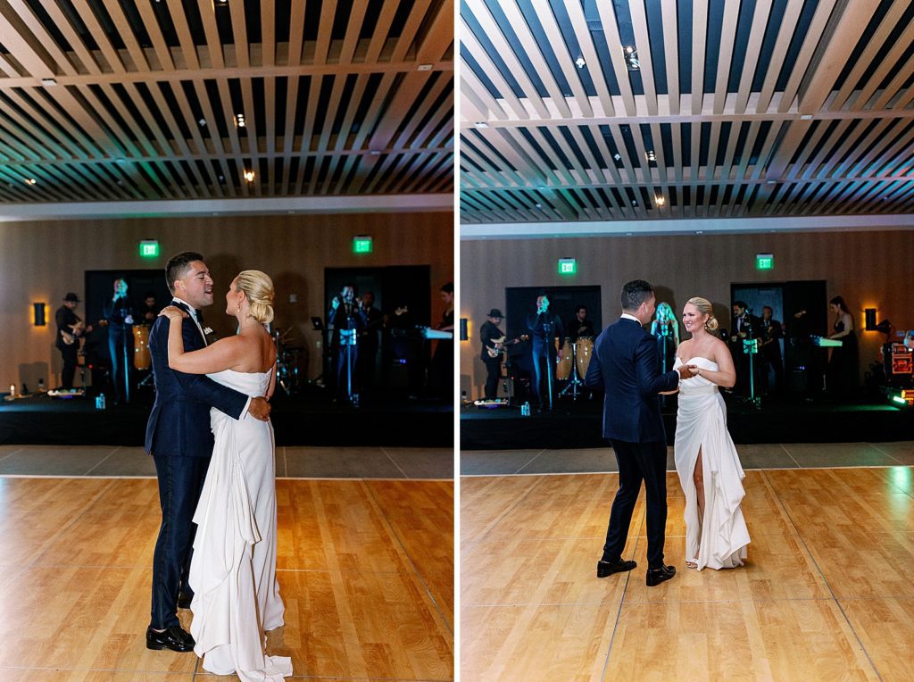 Bride and Groom on dance floor for First dance