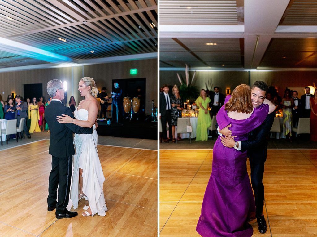 Portraits of Father daughter dance and Mother son dance