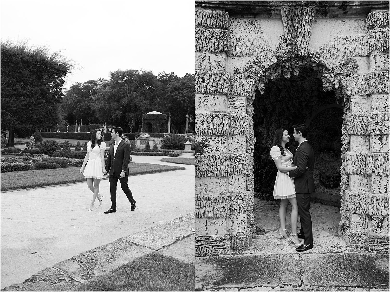 vizcaya proposal photos, couple after she said yes 