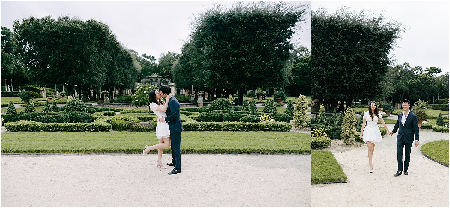 vizcaya proposal photos, couple after she said yes 