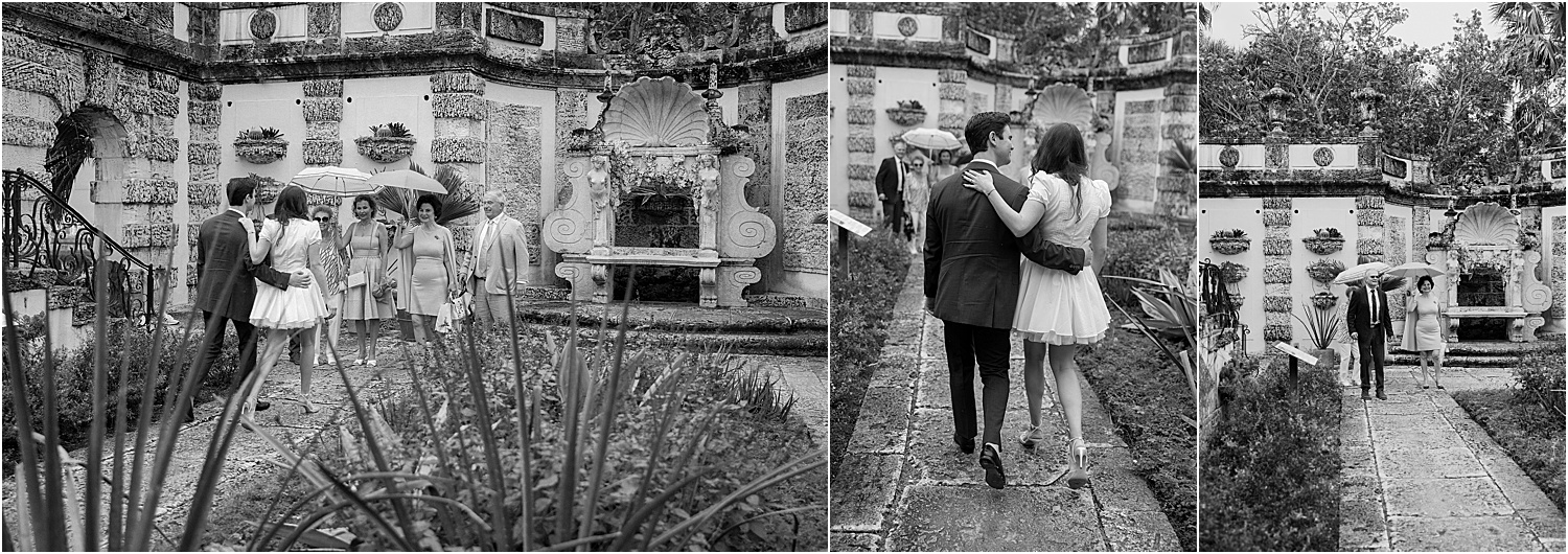 vizcaya proposal photos, parents surprise bride to be 