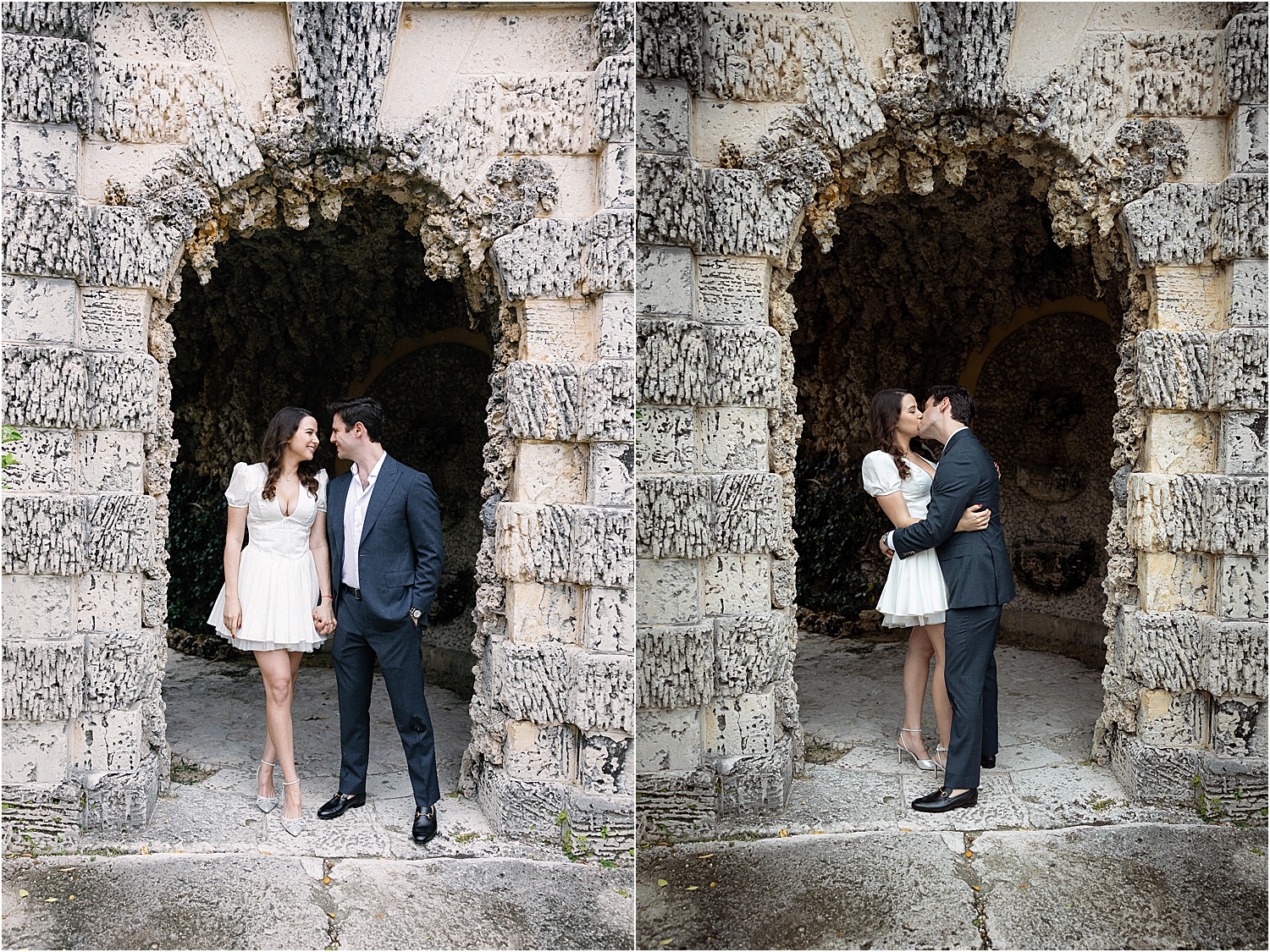 vizcaya proposal photos, couple after she said yes 