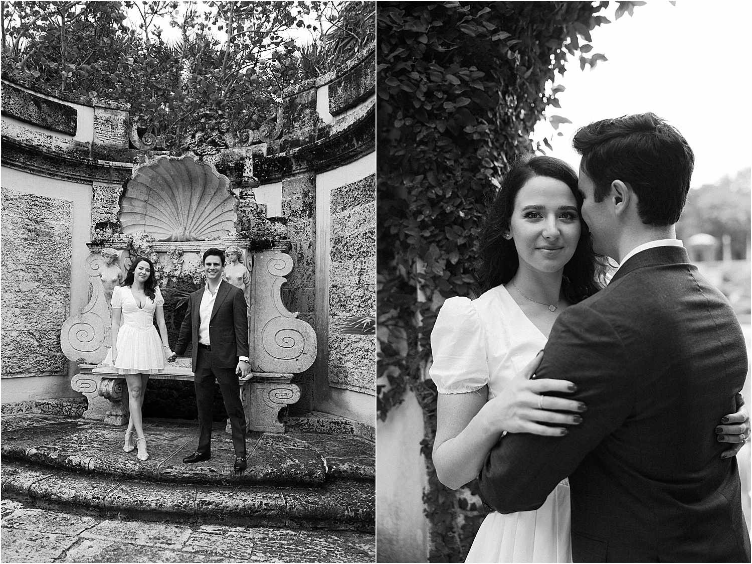 vizcaya proposal photos, couple after she said yes 