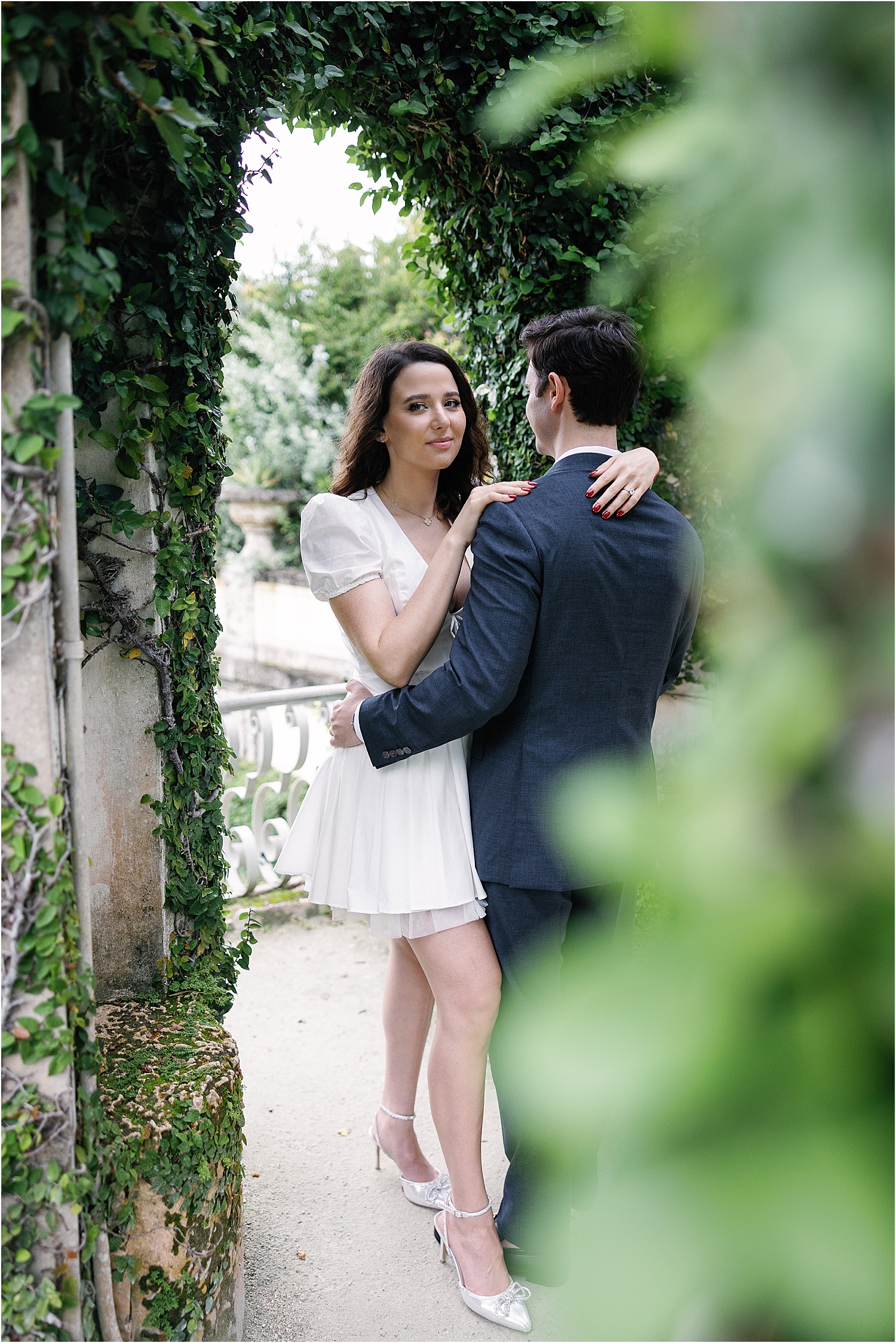 vizcaya proposal photos, couple after she said yes 